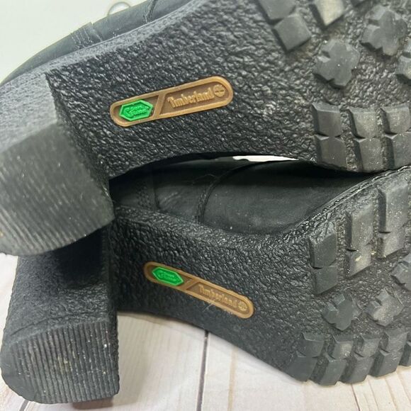 Timberland Glancy Earthkeepers Black Leather Heeled Boots - Picture 12 of 12